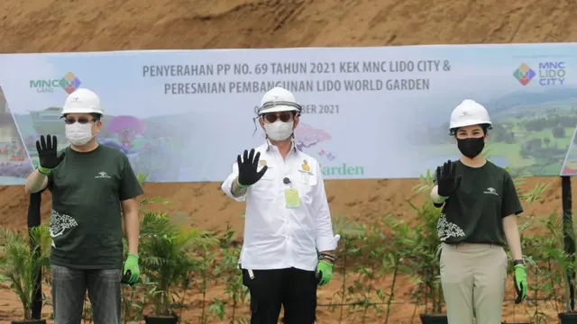 Menteri Pertanian Syahrul Yasin Limpo, saat menghadiri Peresmian Pembangunan Lido World Garden, Bogor, pada Selasa, (8/9).