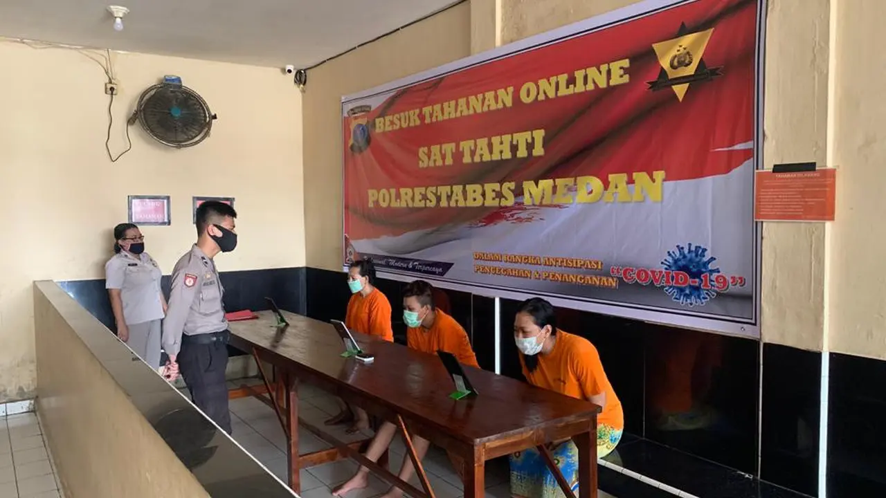 Besuk tahanan secara online