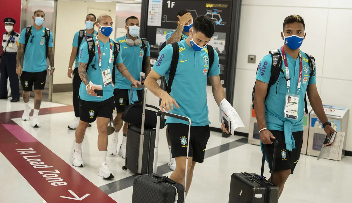 Di cabang olahraga sepak bola putra Olimpiade kali ini, sang juara bertahan Brasil akan bersaing di Grup D bersama Jerman, Pantai Gading dan Arab Saudi. (Foto:AFP/Charly Triballeau)