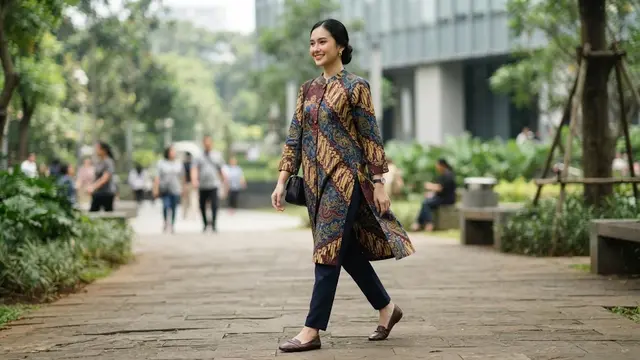 Model Atasan Batik Wanita Elegan Panjang Terbaru yang Nyaman untuk Pinggul Besar