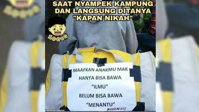 Meme Mudik Lebaran Jadi Ajang Curhat Perantau Jomblo