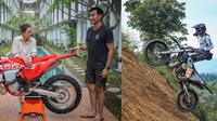 Darius Sinathrya naik motor (Instagram/@darius_sinathrya)