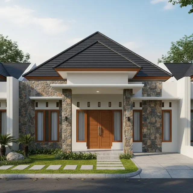 8 Gambar Rumah Minimalis Atap Limas, Desain Elegan yang Cocok untuk Lahan Kecil maupun Luas