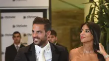 Cesc Fabregas dan Daniella Semaan. (AFP/Eitan Abramovich)