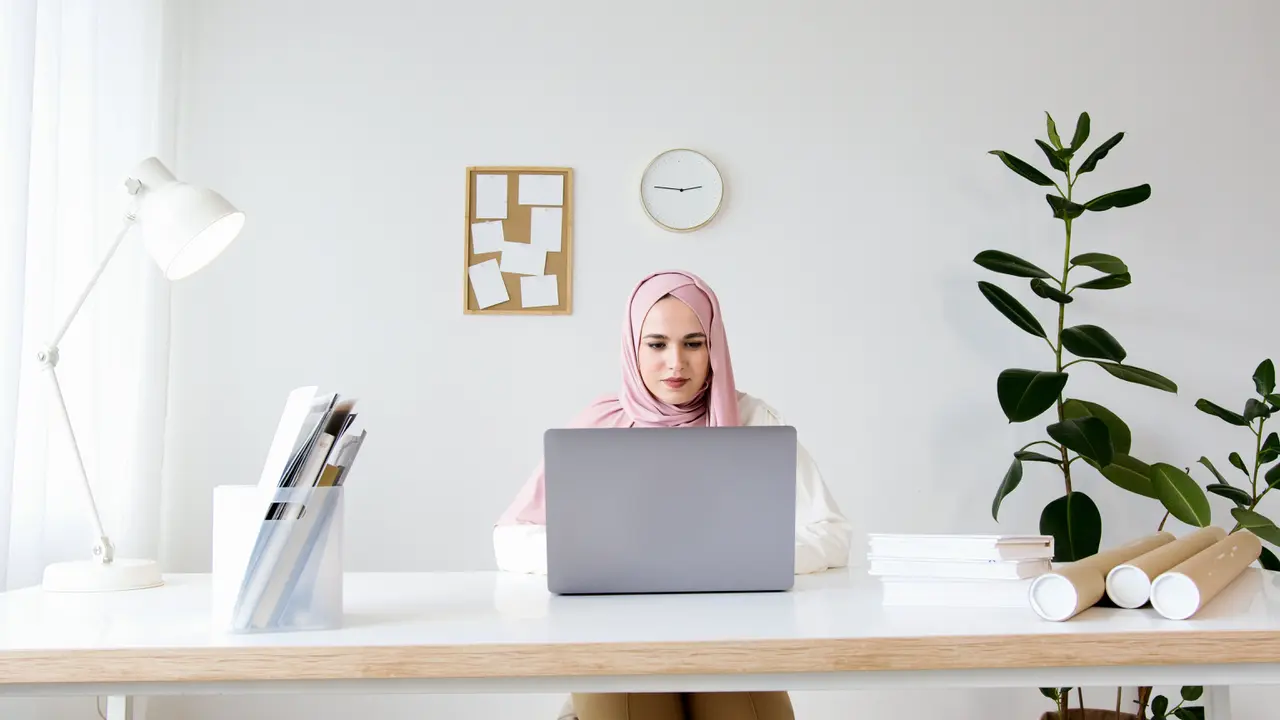 Ilustrasi Islami, muslimah, belajar, hadis