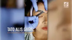 Seorang wanita mentato alisnya dengan biaya murah, tetapi hasilnya tak sesuai harapan. 