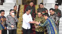 Presiden Joko Widodo atau Jokowi menerima Majelis Nasional Korps Alumni Himpunan Mahasiswa Islam (KAHMI) di Istana Kepresidenan Bogor, Jawa Barat, Jumat (30/9/2022). (Foto: Biro Pers Sekretariat Presiden).