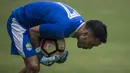 Shohei Matsunaga mengaku waktu kecil sempat suka menjadi kiper meski tidak menekuninya secara profesional. (Bola.com/Vitalis Yogi Trisna)