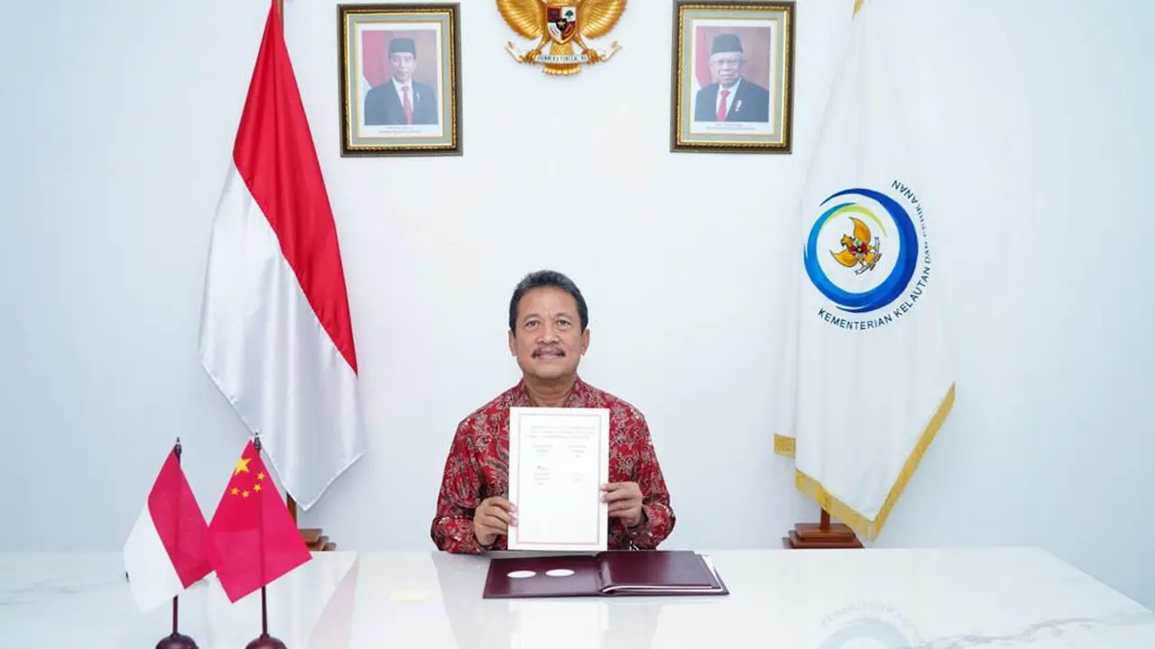 Kementerian Kelautan dan Perikanan bersama Kementerian Sumber Daya Alam Tiongkok menyepakati pembaharuan kerja sama di bidang kelautan. (Dok KKP)
