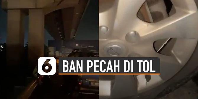 VIDEO: Viral Puluhan Mobil Alami Pecah Ban di Tol, Ini Dia Penyebabnya