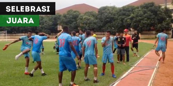 VIDEO: Juara Liga 1, Ini Selebrasi Bhayangkara FC setelah Latihan