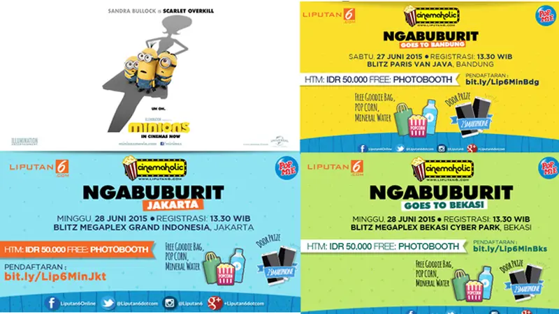 Yuk Nobar Minions Berhadiah Bareng Cinemaholic di 3 Kota