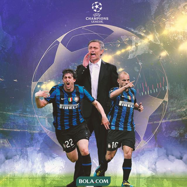 Inter Milan - Jose Mourinho, Diego Milito, Wesley Sneijder