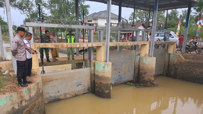 Lokasi kejadian ditemukannya jasad pria berusia 90 tahun di aliran irigasi Kampung Liman Benawi, Lampung Tengah. Foto : (Istimewa).