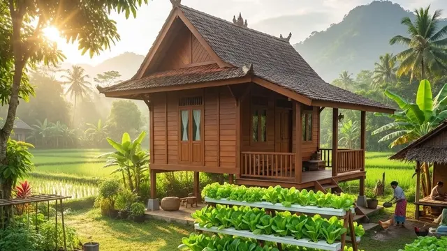 Model Rumah Kecil dengan Halaman Luas untuk Berkebun