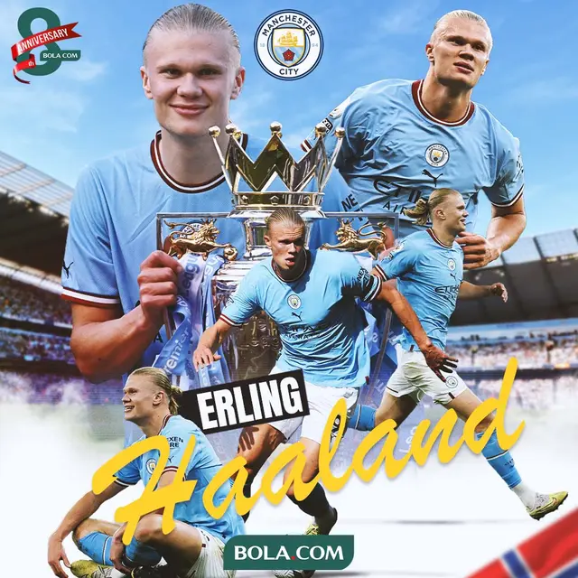 Manchester City - Ilustrasi Erling Haaland