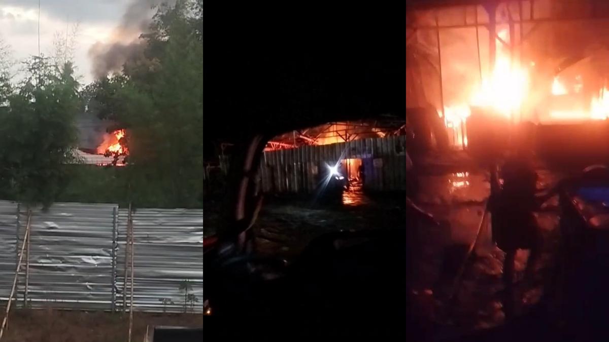 Gudang Diduga Tempat Penimbunan BBM Ilegal di Lampung Selatan Terbakar, Terdengar Ledakan