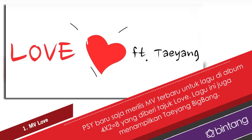 Ada Bahasa Indonesia di Klip Baru PSY, Love. (Foto: YouTube/officialpsy, Desain: Nurman Abdul Hakim/Bintang.com)