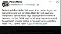 BRI Liga 1: Geger di Medsos, Oknum Suporter Persikmania Mengaku Pergoki Pacar Selingkuh Lewat Live Streaming Persik Vs Bhayangkara FC