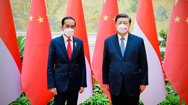 Presiden Jokowi melakukan pertemuan bilateral dengan Presiden RRT Xi Jinping, di Villa 14, Diaoyutai State Guesthouse, Beijing, Selasa (26/07/2022). (Foto: BPMI Setpres/Laily Rachev)