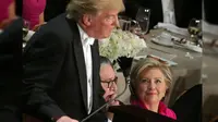 Hillary Vs Trump Lempar Lelucon 'Sinis' di Acara Pengumpulan Dana (Reuters)