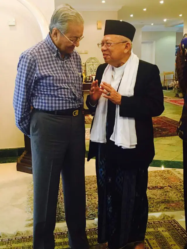 Ma'ruf Amin Temui Mahathir Mohamad