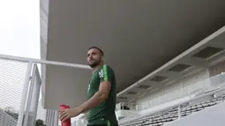 Pemain Timnas Indonesia, Ilija Spasojevic, bersiap mengikuti latihan di Stadion Madya Senayan, Jakarta, Jumat (8/3). Latihan ini merupakan persiapan jelang laga persahabatan melawan Myanmar. (Bola.com/Vitalis Yogi Trisna)