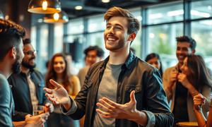 kepribadian esfp pria ©Ilustrasi dibuat AI