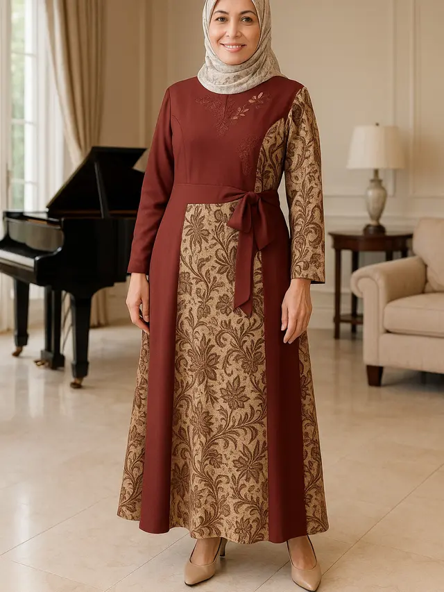 Model Gamis Batik untuk Ibu-ibu Usia 50 Tahunan