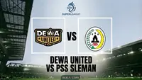 Ilustrasi Dewa United Vs PSS Sleman, BRI Super League. (Bola.com/AI)