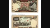 3. Rp 5.000/Tahun Emisi 1975 (bergambar nelayan dan kapal). (Foto: BI)