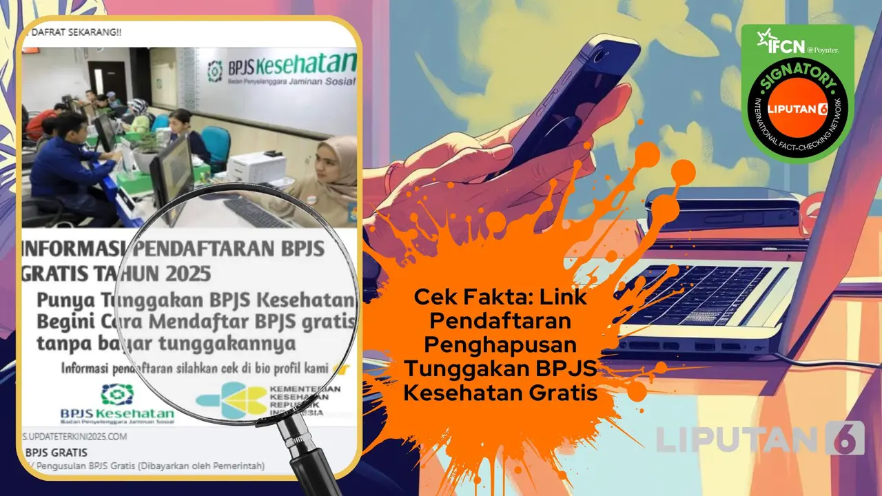Tangkapan layar klaim link pendaftaran penghapusan tunggakan BPJS Kesehatan gratis