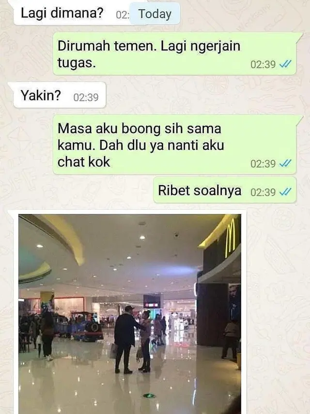 Kocak, 7 Chat Ketahuan Bohong oleh Pacar