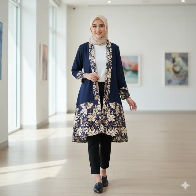 7 Model Atasan Batik Cardigan, Perpaduan Tradisional dan Modern yang Cocok untuk Berbagai Kesempatan