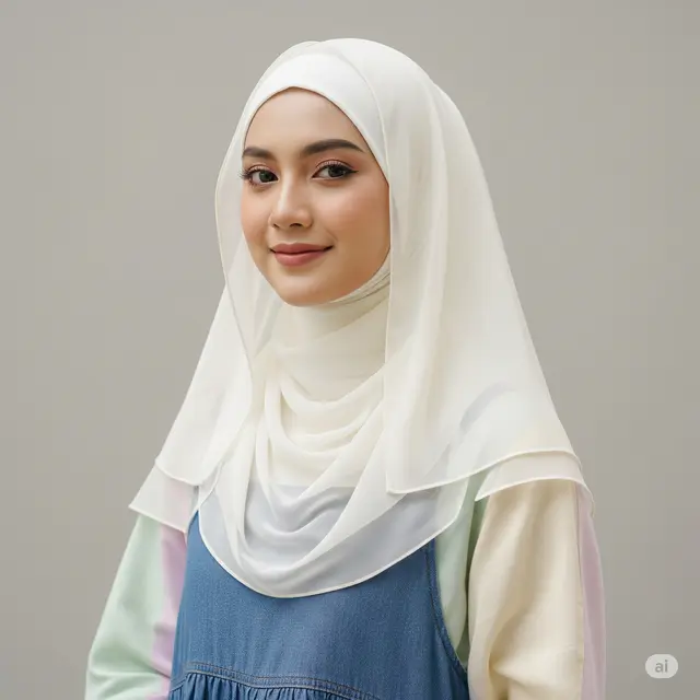 Model Hijab Layer yang Cocok Dipakai Liburan Outdoor.