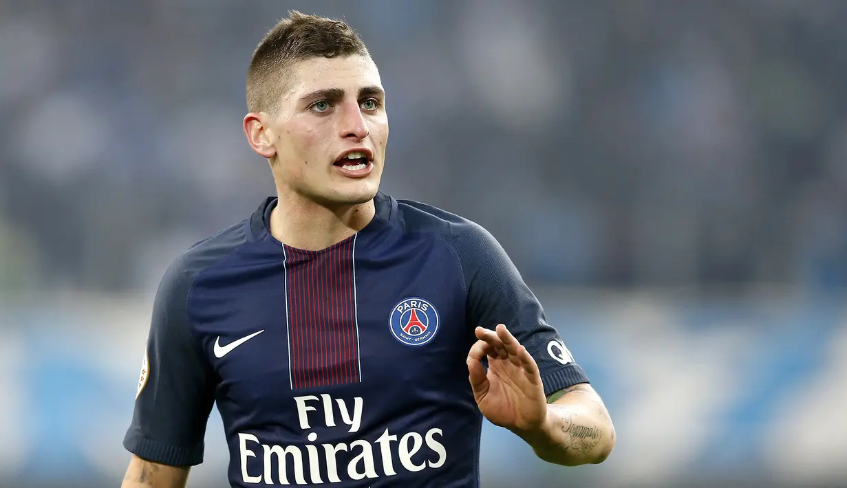 1. Marco Verratti (Paris Saint-Germain) - Bukan rahasia lagi jika Barcelona menginginkan pria asal Italia ini. Blaugrana sangat membutuhkan gelandang terbaik sebagai pengganti jangka panjang Andres Iniesta. (EPA/Sebastien Nogier)