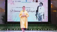 Istri Menteri Sosial RI Fatma Saifullah Yusuf di acara “Celebrating Indonesia Heritage: Women in Kebaya” di Aula Nusantara Kementerian Investasi dan Hilirisasi/BKPM, Jumat (25/4/2025).