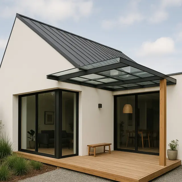 Rumah dengan Teras Skylight Transparan (Foto: Rizka Nur Laily via ChatGPT)