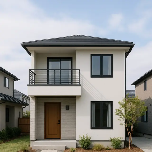 Rumah Minimalis 6x10 Dua Lantai dengan Balkon/Gambar Via ChatGPT
