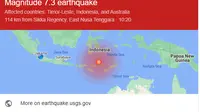 Gempa Larantuka, NTT. (Screenshot)
