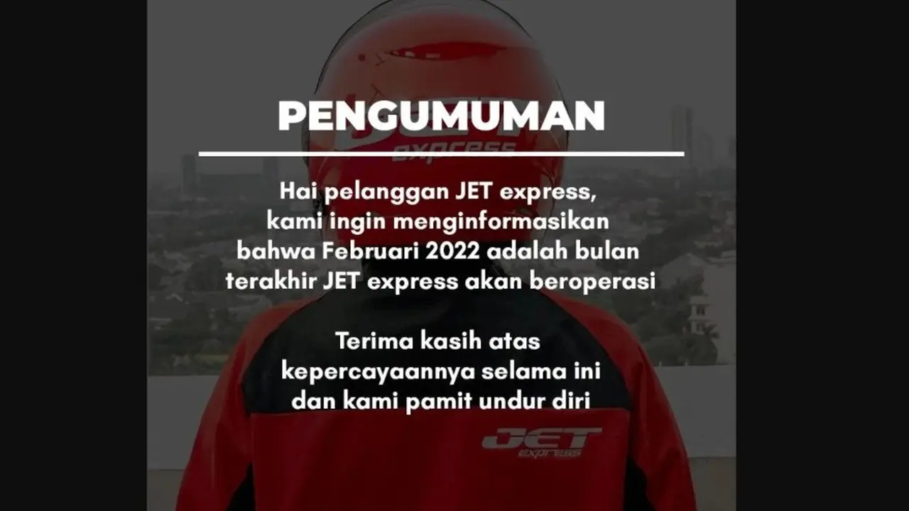 JET Express Berhenti Beroperasi Februari 2022 Ini
