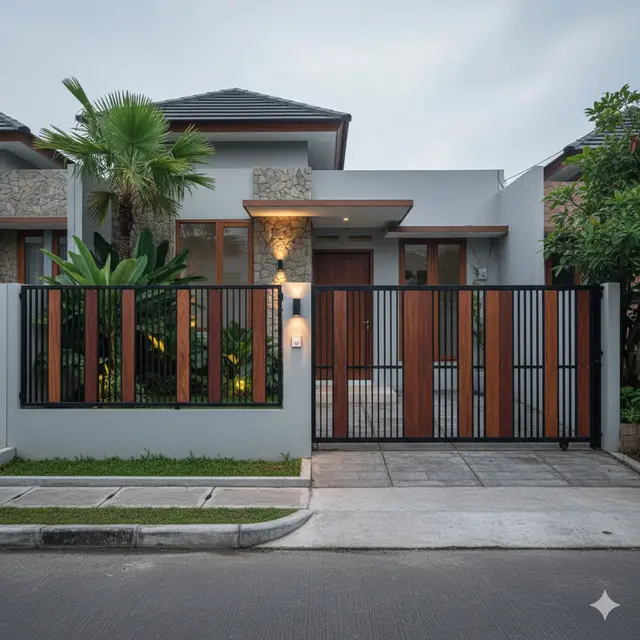Model Pagar Besi Depan Rumah Minimalis