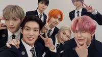 Grup K-Pop SUPERKIND bagikan konten TikTok yang unik dengan menggabungkan member manusia asli dan virtual. (Twitter/PlaySUPERKIND)