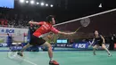 Ganda campuran Indonesia, Tontowi /Liliyana saat beraksi melawan ganda campuran Kenichi Hayakawa/Misaki Matsutomo di Indonesia Open Superseries Premier 2015, Jakarta, Rabu (4/6/2015). Tontowi/Liliyana menang  21-12, 21-16. (Liputan6.com/Herman Zakharia)