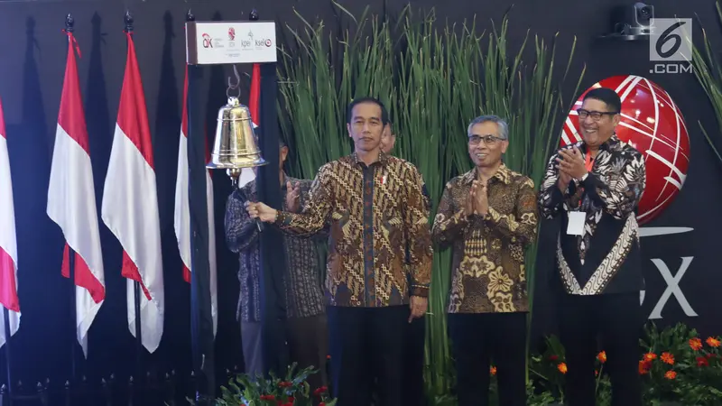 Jokowi Tutup Perdagangan Saham 2018
