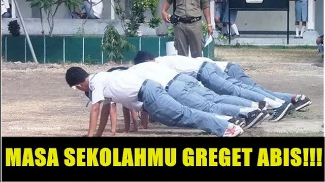 Momen dihukum guru (foto: brilio)