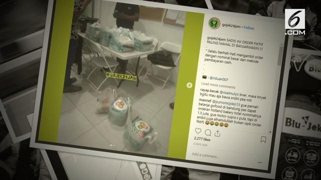 Seorang ojek online di Banjarmasin terkena tipuan order fiktif. Alhasil ia harus merugi satu setengah juta rupiah lebih untuk membeli makanan.