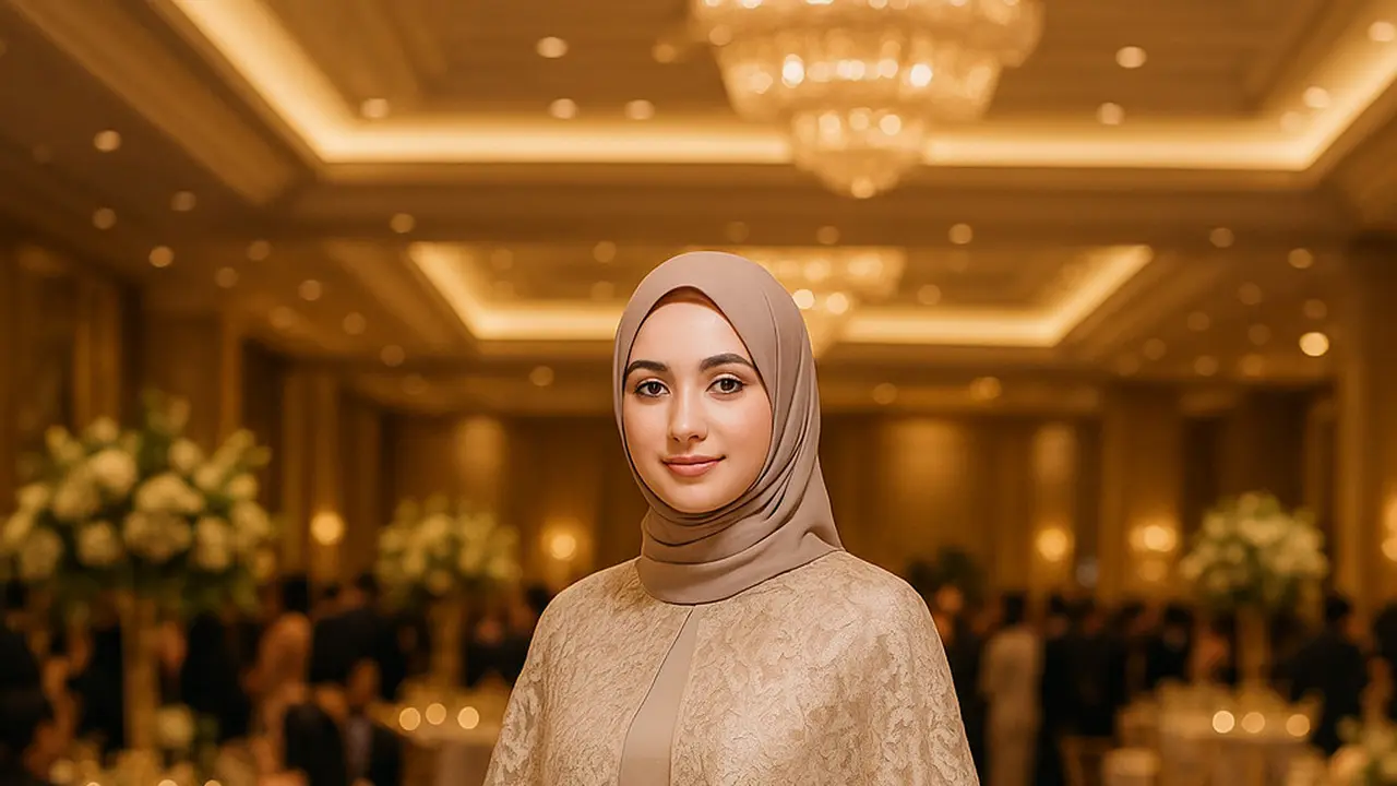 Model Kardigan Brokat untuk Kondangan