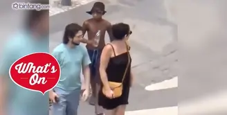 Seseorang mengambil video yang memperlihatkan aksi nekat para pencopet di Brasil.