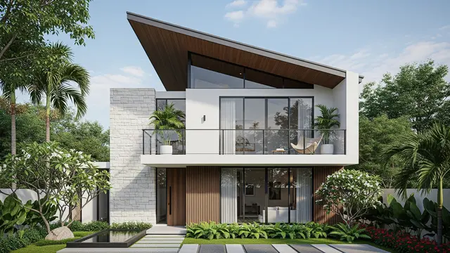 Rumah Minimalis Atap Miring
